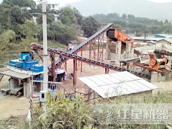 河南三门峡石头破碎生产线现场